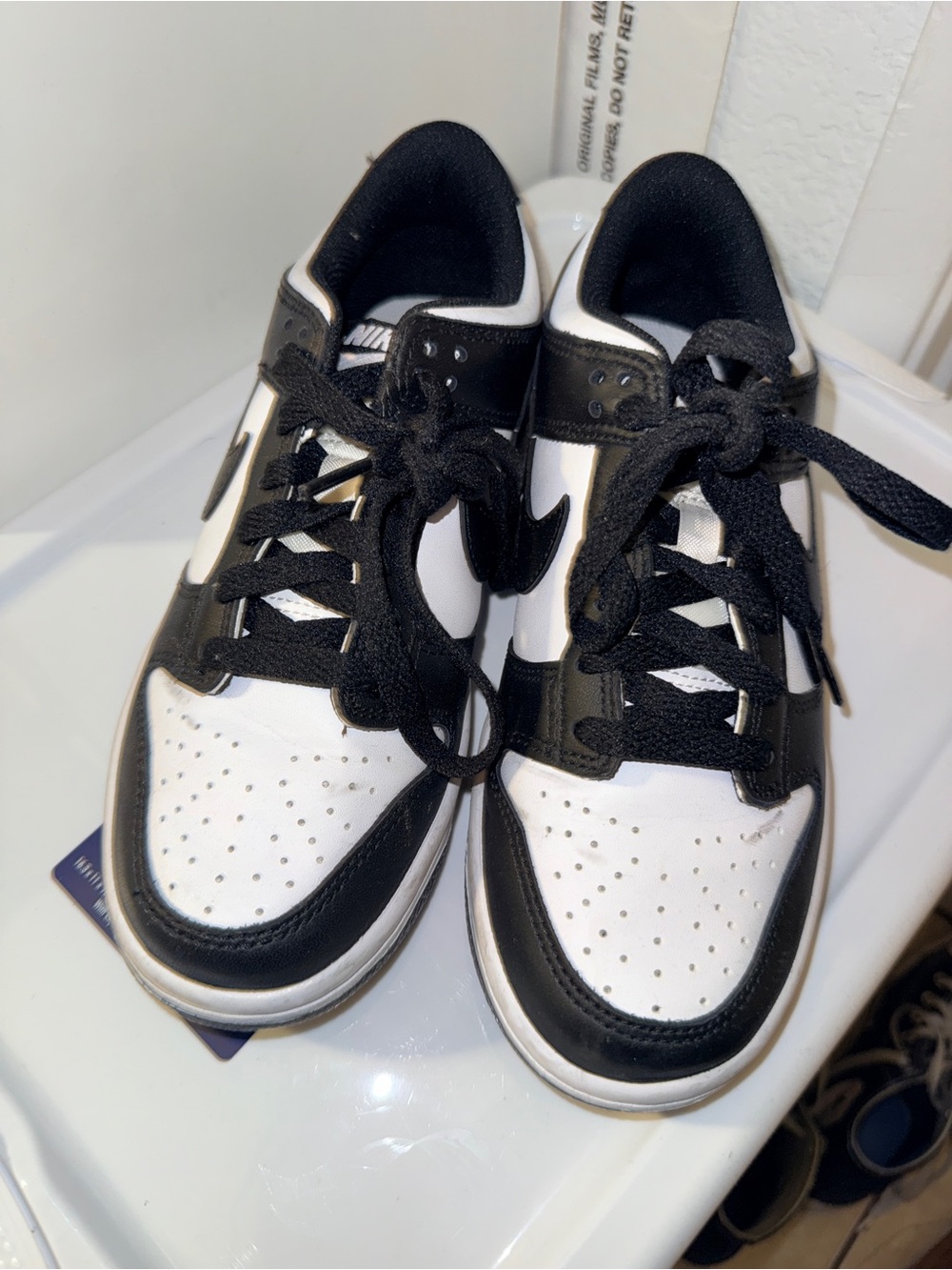 Nike  Black and White Low-Top Sneakers